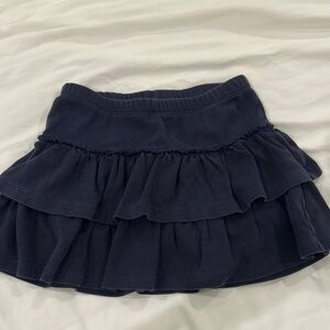Blue Skort with Ruffled Tiers